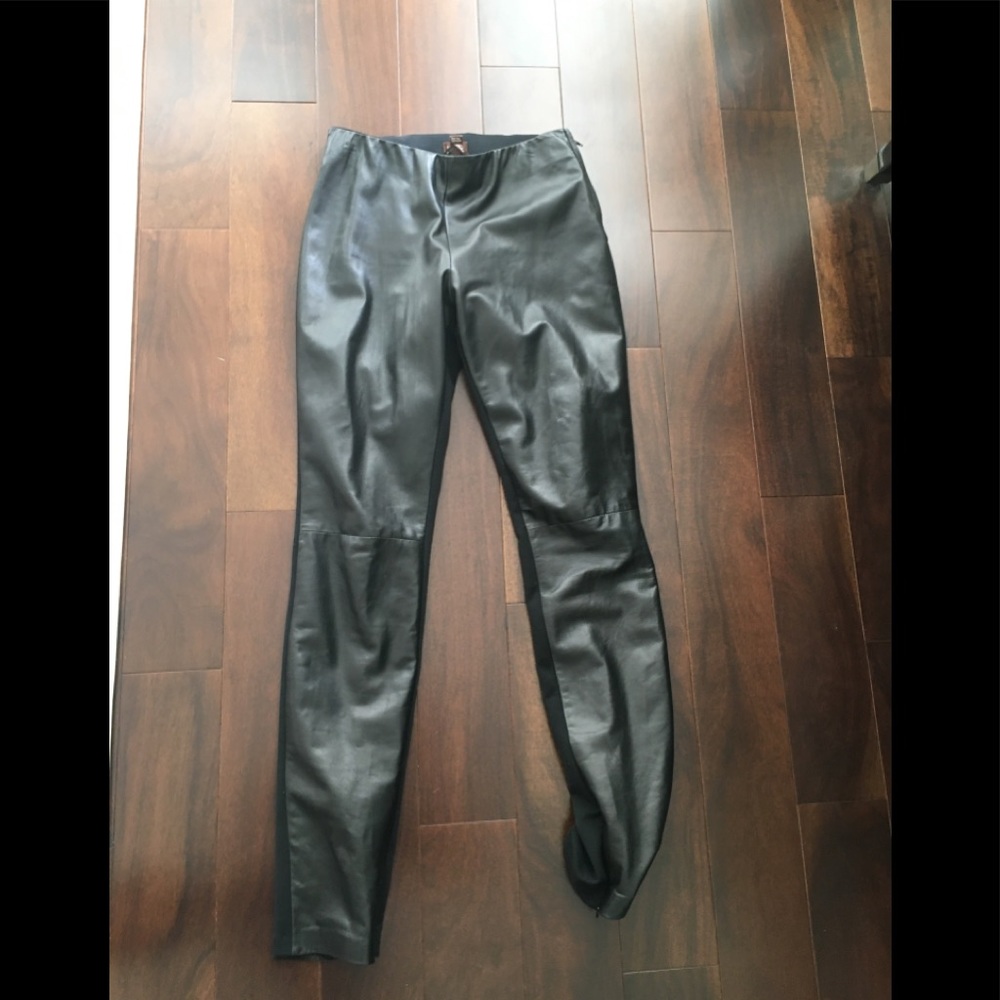Black Genuine Leather Leggings